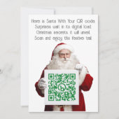 Voeg uw QR Code Bericht of Gift toe aan Santa's Feestdagenkaart (Voorkant)