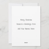 Voeg uw QR Code Bericht of Gift toe aan Santa's Feestdagenkaart (Achterkant)