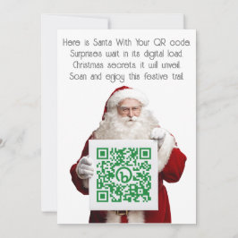 Voeg uw QR Code Bericht of Gift toe aan Santa's Feestdagenkaart