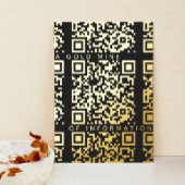 Voeg uw QR Code Black & Gold Funny Discount Kaart