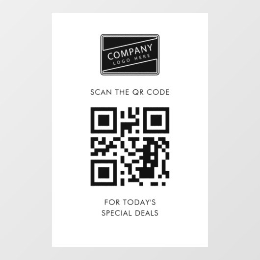 Voeg uw QR-code en bedrijfslogo toe Raamsticker (Vel)