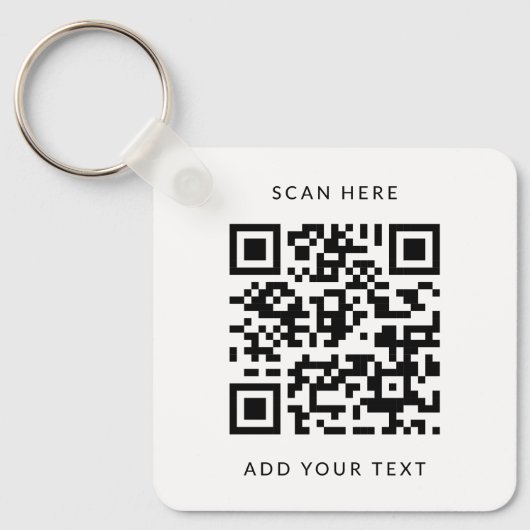Voeg uw QR-code en Logo Business Promotional toe Sleutelhanger (Voorkant)