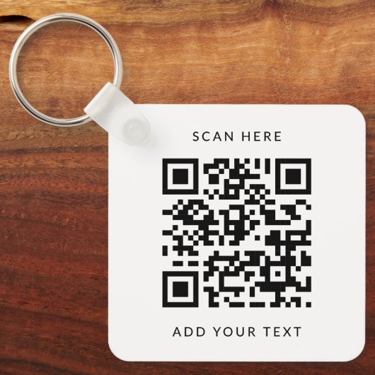 Voeg uw QR-code en Logo Business Promotional toe Sleutelhanger (Voorkant)
