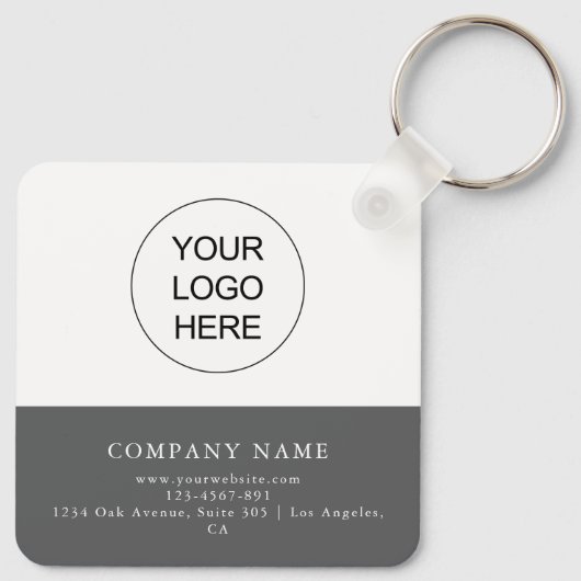 Voeg uw QR-code en Logo Business Promotional toe Sleutelhanger (Achterkant)