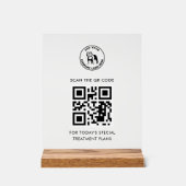 Voeg uw QR-code en Vet Tech Business Logo toe Acryl Bord (Voorkant)