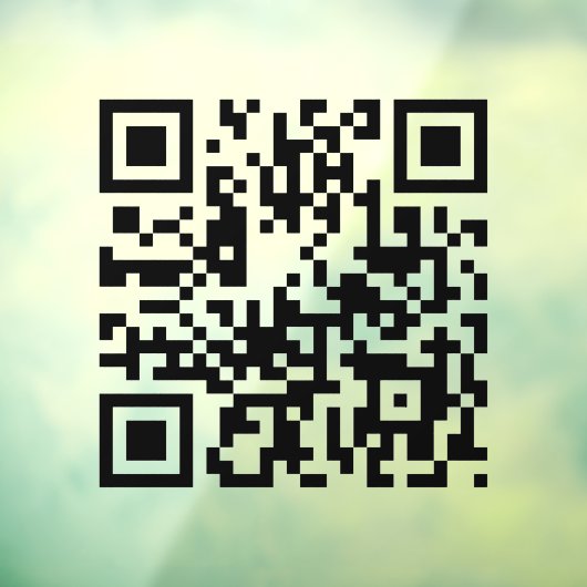 Voeg uw QR-code minimale business toe Raamsticker (Vel 3)