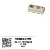 Voeg uw QR-code naam retouradres stempel voorbeeld (Gestempeld)