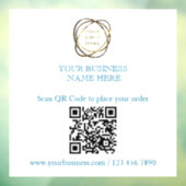 Voeg uw QR-code promotionele zakelijke Blauwgroen  Raamsticker (Vel 3)