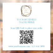 Voeg uw QR-code promotionele zakelijke Blauwgroen  Raamsticker (Vel 2)