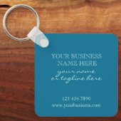 Voeg uw QR-code promotionele zakelijke turquoise t Sleutelhanger (Voorkant)