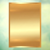 Voeg uw QR-code tekstlogo gouden achtergrond leeg Raamsticker (Vel 3)