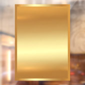 Voeg uw QR-code tekstlogo gouden achtergrond leeg Raamsticker (Vel 2)