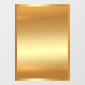 Voeg uw QR-code tekstlogo gouden achtergrond leeg Raamsticker (Vel)