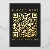 Voeg uw QR-code toe Black Gold Discount Kaart (Voorkant)