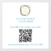 Voeg uw QR-code toe Promotie Bedrijf Teal Aqua Raamsticker (Vel)