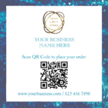 Voeg uw QR-code toe Promotie Bedrijf Teal Aqua