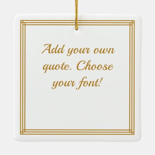 Voeg uw Quote Ceramic Ornaming toe Keramisch Ornament (Achterkant)