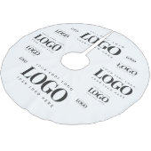 Voeg uw Rechthoek bedrijfs - Aangepast Logo patroo Kerstboom Rok (Gekanteld)