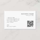 Voeg uw Rectangle Business Logo QR Code Company to Visitekaartje (Achterkant)