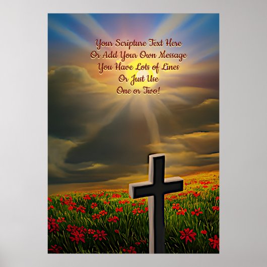 Voeg uw scripts toe, Christelijk zonneschijn boven Poster (Voorkant)