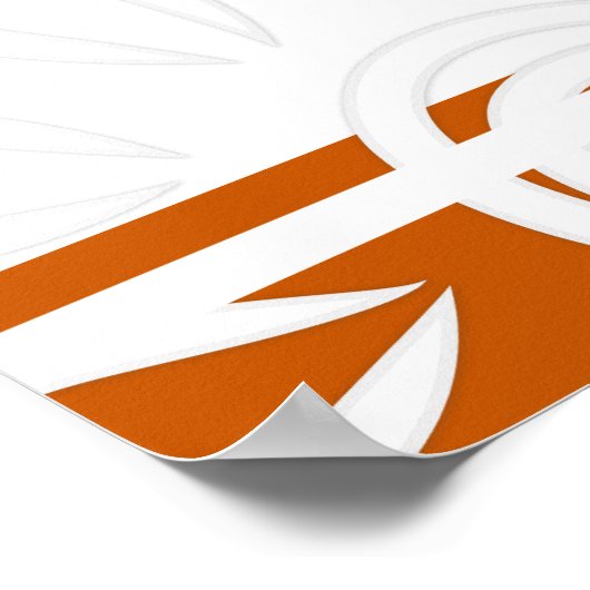 Voeg uw Sinaasappel van het Aangepaste Citaat toe Poster (Hoek)