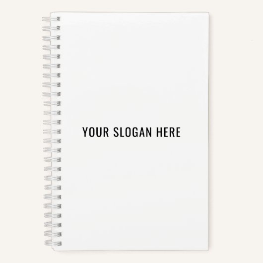 Voeg uw slogan of offerte toe aan gepersonaliseerd notitieboek (Voorkant)