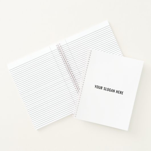 Voeg uw slogan of offerte toe aan Minimalist Moder Notitieboek (Binnen)