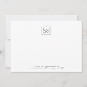 Voeg uw Square Business Logo Company Custom White  Notitiekaartje (Voorkant)