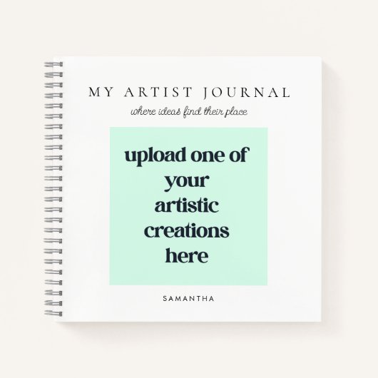Voeg uw tekeningen Artwork Artist Journal Sketch Notitieboek (Voorkant)