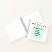 Voeg uw tekeningen Artwork Doodle Naam White Sketc Notitieboek (Binnen)