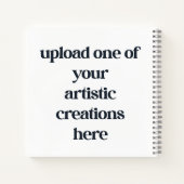 Voeg uw tekeningen Artwork Quote Naam witte schets Notitieboek (Achterkant)