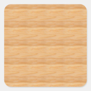 Voeg uw tekst elegante houten blanco sjabloon klas vierkante sticker