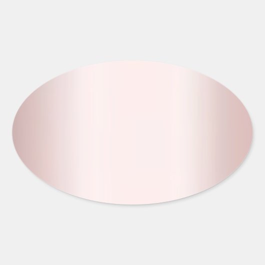 Voeg uw tekst elegante roze gouden blanco sjabloon ovale sticker (Voorkant)