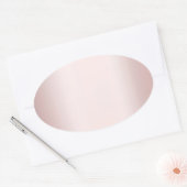 Voeg uw tekst elegante roze gouden blanco sjabloon ovale sticker (Envelop)