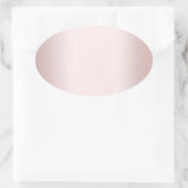 Voeg uw tekst elegante roze gouden lege sjabloon t ovale sticker (Tas)