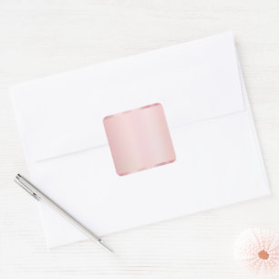 Voeg uw tekst elegante sjabloon blanco roze goud vierkante sticker