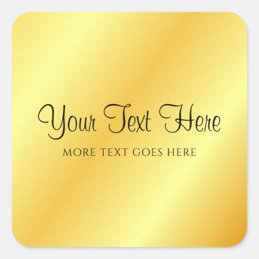 Voeg uw tekst monogram initiaal naam typografie to vierkante sticker (Voorkant)