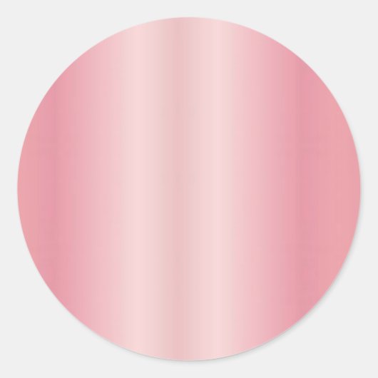 Voeg uw tekst naam monogram leuke blanco roze goud ronde sticker (Voorkant)