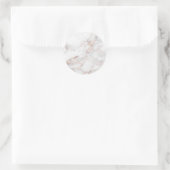 Voeg uw tekst Roze Goud Marmer Modern Elegant Ronde Sticker (Tas)