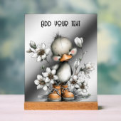 Voeg uw tekst toe acryl bord (Neutraal)