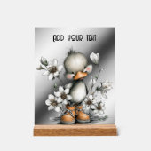 Voeg uw tekst toe acryl bord (Voorkant)