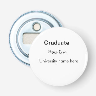 voeg uw tekst toe eenvoudig afstuderen voeg school button flesopener