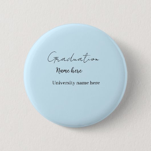 voeg uw tekst toe eenvoudig afstuderen voeg school ronde button 5,7 cm (Voorkant)