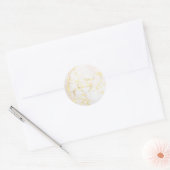 Voeg uw tekst toe Goud Marmer Blank Modern Eerlijk Ronde Sticker (Envelop)