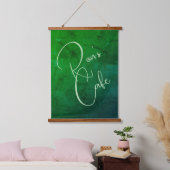 voeg uw tekst toe hangend wandkleed (Slaapkamer)