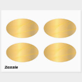 Voeg uw tekst toe Lege sjabloon Glamour Nepgoud Ovale Sticker (Vel)