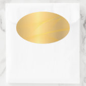 Voeg uw tekst toe Lege sjabloon Glamour Nepgoud Ovale Sticker (Tas)