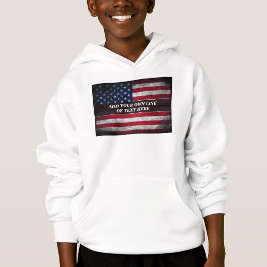Voeg uw tekst toe op Amerikaanse vlag (Voorkant)