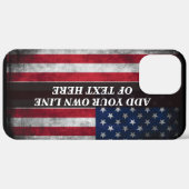 Voeg uw tekst toe op Amerikaanse vlag Case-Mate iPhone Case (Achterkant (horizontaal))