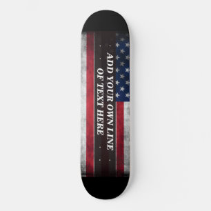 Voeg uw tekst toe op Amerikaanse vlag  Persoonlijk Skateboard